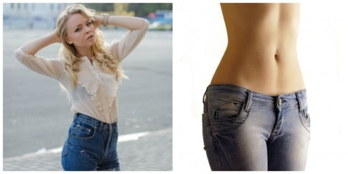 High Waist und Hüftjeans